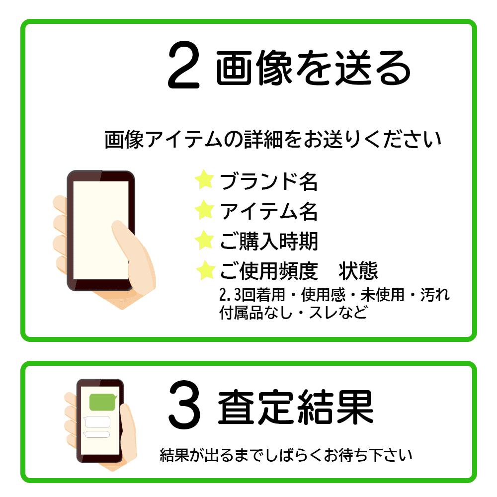 ライン査定方法2,3:画像を送って査定結果をもらう